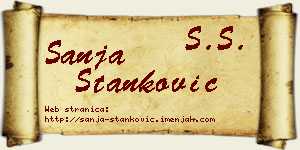 Sanja Stanković vizit kartica